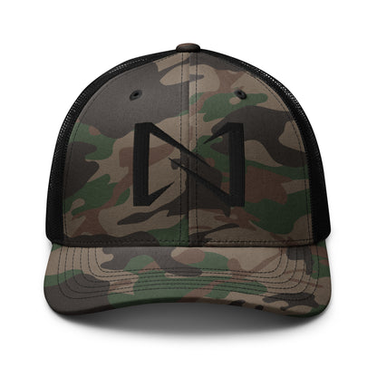 N Logo Camouflage Trucker Hat