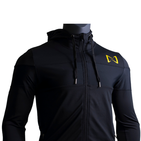 Night Prowler Apparel Black performance jacket with yellow N logo