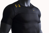 Night Prowler Apparel Black compression shirt with Yellow Logo