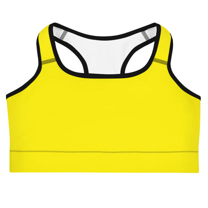 Night Prowler Black and Yellow Sports bra