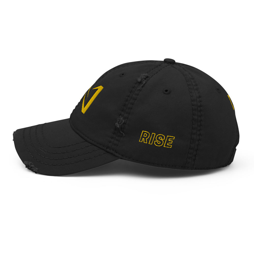 Night Prowler Apparel Mens Black Logo Distressed hat