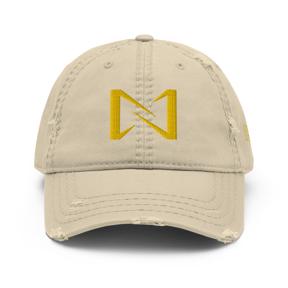 Night Prowler Apparel Mens Khaki Logo Distressed hat