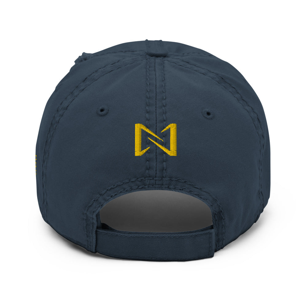 Night Prowler Apparel Mens Blue Logo Distressed hat